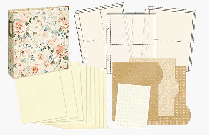 Graphic 45 Vintage Rose Binder Album with Pocket Pages