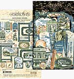 Graphic 45 Adventure Awaits Chipboard Pieces, Tags and Frames