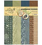 Graphic 45 Adventure Awaits 8,5x11 Inch Patterns and Solids Pack