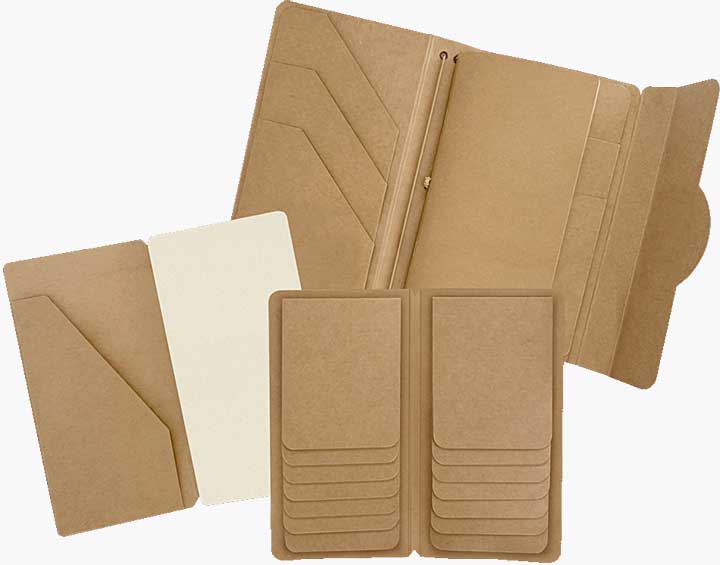 Graphic 45 Travel Album with Inserts Waterfall Folder and Journaling Notebooks Kraft