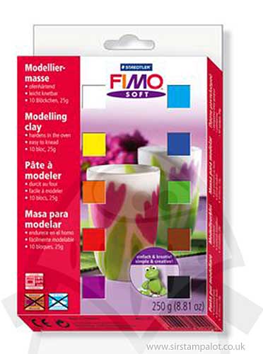 SO: Fimo Soft Oven Hardening Modelling Clay Kit - 10 Colours