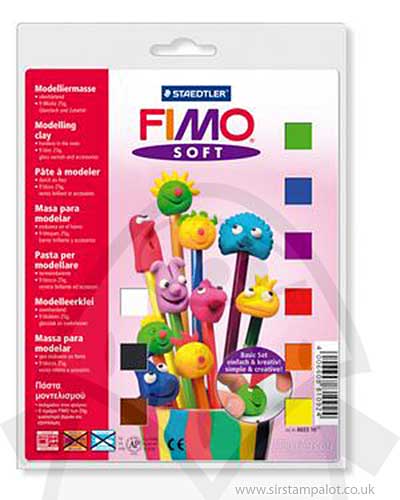 SO: Fimo Soft Oven Hardening Modelling Clay Kit - 9 Basic colour