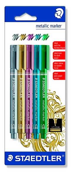SO: Staedtler Metallic Markers (5 Assorted Colors)