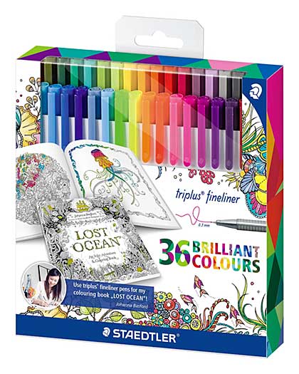 SO: Staedtler Triplus Fineliner, Exclusive Johanna Basford Edition - 36 Assorted Colours