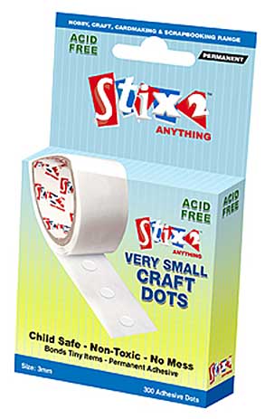 Stix 2 - Very Small Adhesive Craft Dots 3mm (300 pcs)