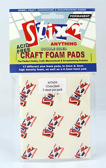 Stix 2 - Double Sided Craft Foam Pads (12mm x 6mm x 2mm)