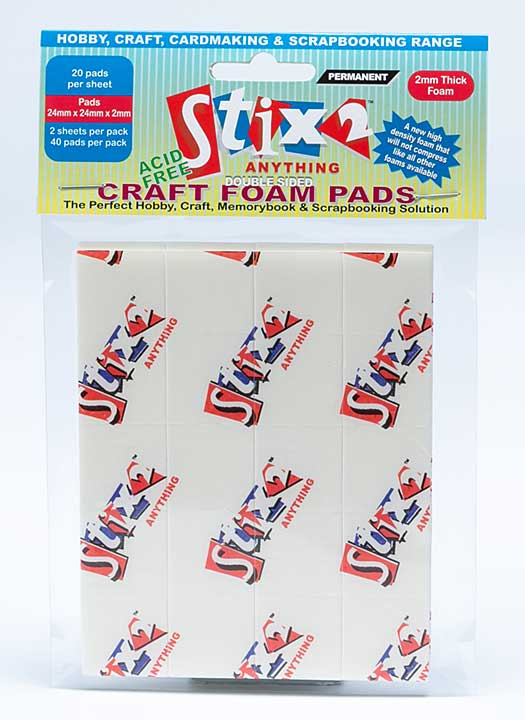 Stix 2 - Double Sided Craft Foam Pads (24mm x24mm x 2mm)