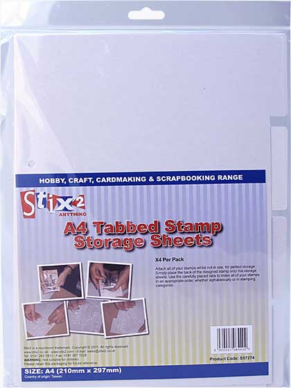 Stix 2 - A4 Tabbed Stamp Storage Sheets (4PK)