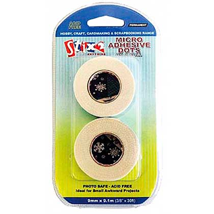 SO: Stix 2 - Micro Dots on a Roll - Roll Size 9mm x 9m (2 Rolls Per Pack, Permanent)