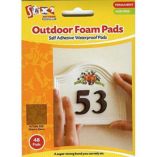 Outdoor Foam Pads Permanent (Single Pack of 20mm x 20mm 132 Pads)