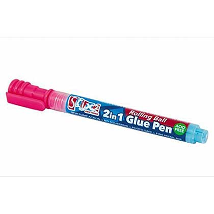 Stix 2 Fine Tip Roller Ball 2-in-1 Glue Pen (Pump Action)