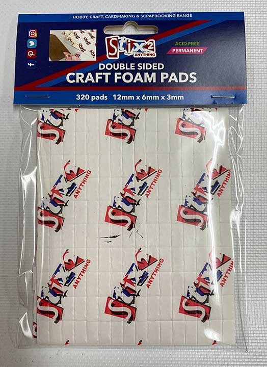 Stix 2 - Double Sided Craft Foam Pads (12mm x 6mm x 3mm)