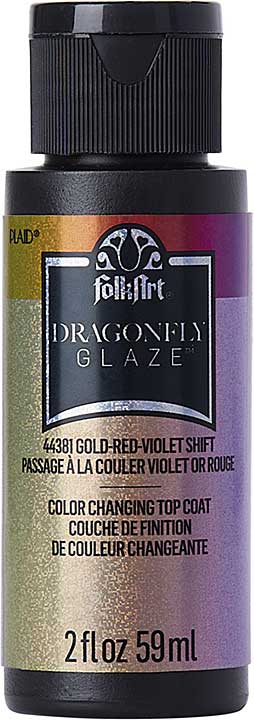 SO: Folkart Dragonfly Glaze Gold-Red-Violet Shift 2 fl oz (44381)