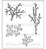 Cling Rubber Stamp Set 4.75x7.5 - Leafy Branch