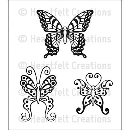 SO: Cling Rubber Stamp Set 4.75x7.5 - Botanical Wings