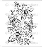 SO: Heartfelt Creations Cling Rubber Stamp Set 5x6.5 - Sparkling Poinsettia (SP15)