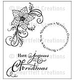 SO: Heartfelt Creations Cling Rubber Stamp Set 5x6.5 - Sparkling Poinsettia Swirl (SP15)