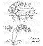 SO: BO16 Heartfelt Creations Cling Rubber Stamp Set 5x6.5 - Botanic Orchid Wishes