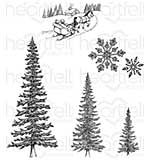 SO: Heartfelt Creations Cling Rubber Stamp Set - Snow Kissed Spruce (SK16)