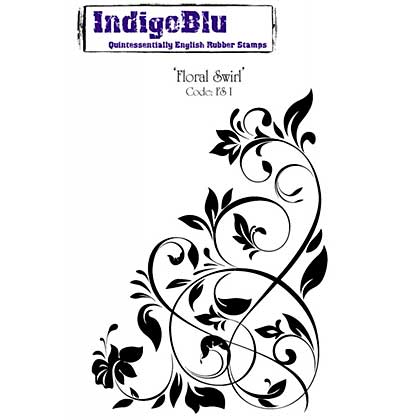 SO: IndigoBlu A6 EZ Mount Stamp - Floral Swirl