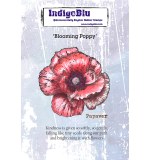 Blooming Poppy A6 Red Rubber Stamp
