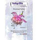 Blooming Fuchsia A6 Red Rubber Stamp