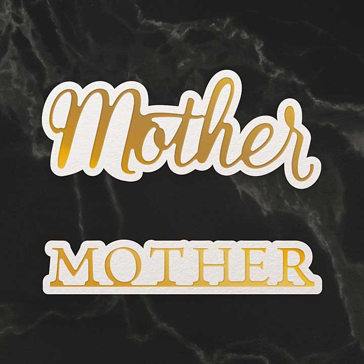 Couture Creations Mother Sentiment Mini Cut, Foil and Emboss Dies (CO726737)