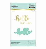SO: PRE: Spellbinders Glimmer Hot Foil Plate and Die - Hello Dear Friend
