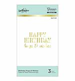 SO: Spellbinders Glimmer Hot Foil Plate - Birthday Hugs and Wishes