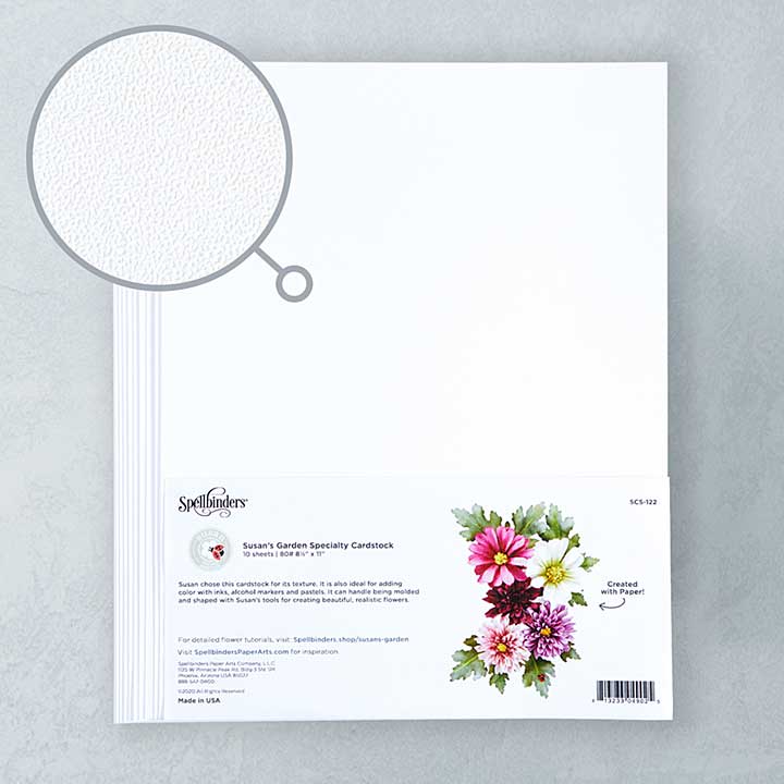 Spellbinders Speciality Cardstock 10pk - Susans Garden - Stippled - Spring Flora