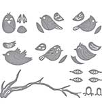 SO: Spellbinders Etched Dies By Vicky Papaioannou - Sweet Birds On A Branch