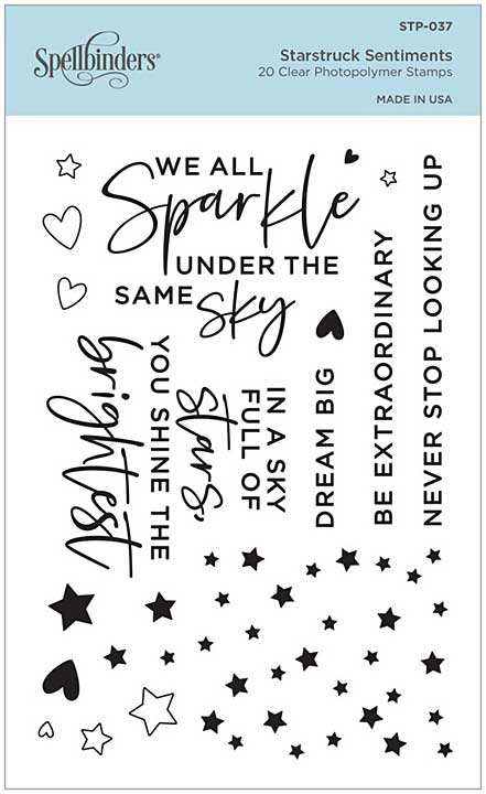 SO: Spellbinders Clear Acrylic Stamps - Starstruck Sentiments