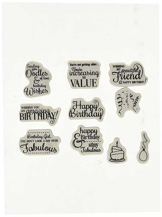 Special Birthday Sentiments Stamps (Cling Stamp)