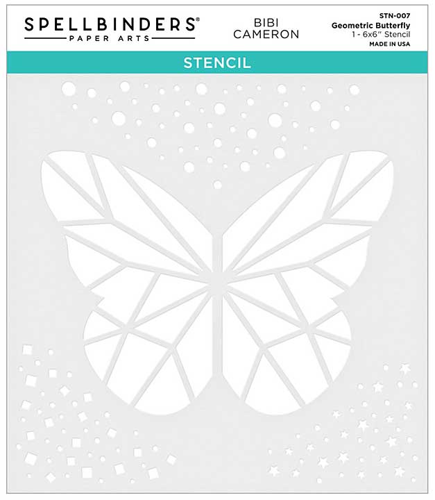 Spellbinders Stencil - Geometric Butterfly - Bibi\'s Butterflies