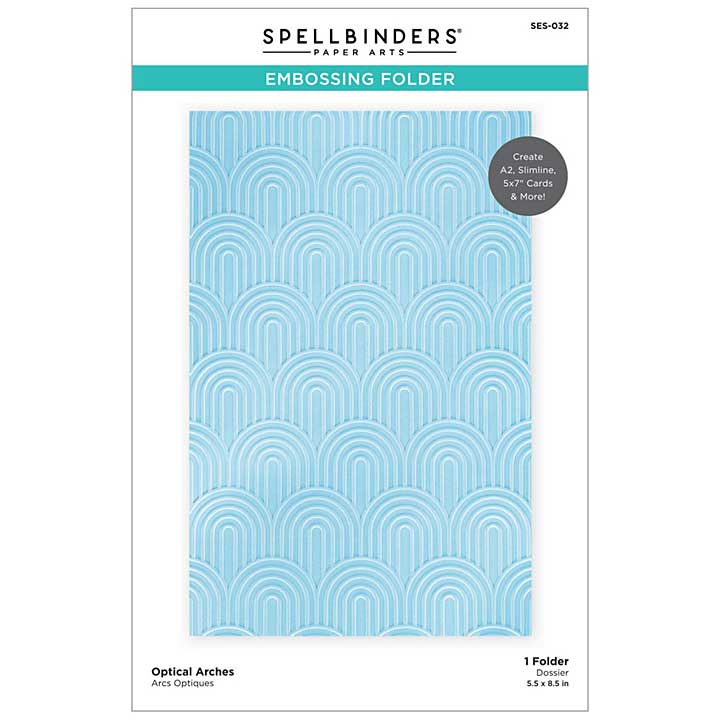 Spellbinders Embossing Folder - Optical Arches - Be Bold