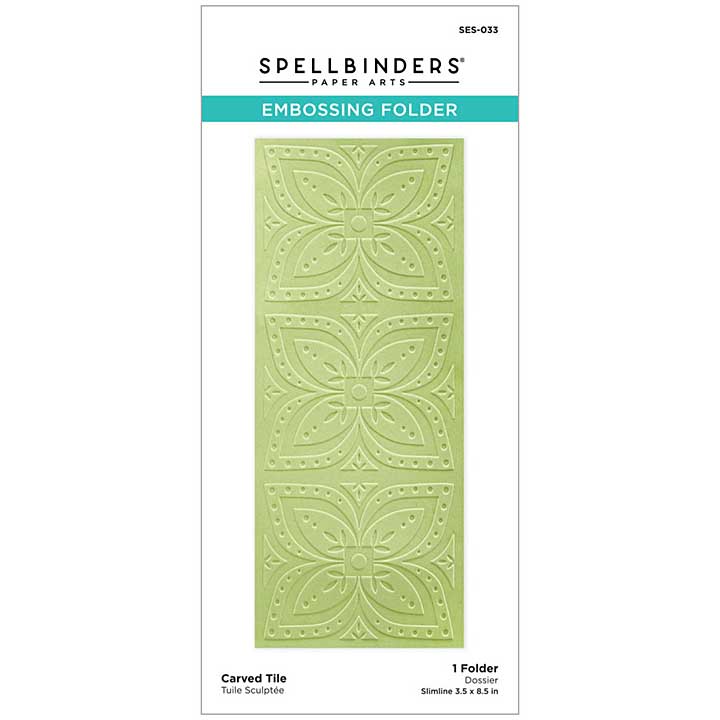 Spellbinders Embossing Folder - Carved Tile - Be Bold