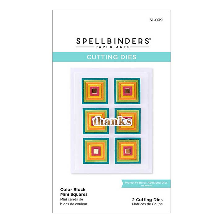 Spellbinders Etched Dies - Mini Squares - Color Block