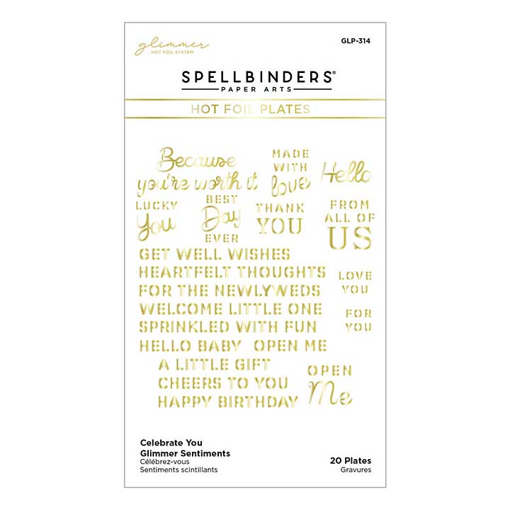 Spellbinders Glimmer Hot Foil Plates - Celebrate You Celebrate You