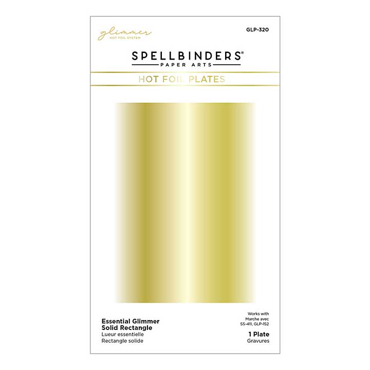 Spellbinders Glimmer Hot Foil Plate - Essential Solid Rectangle