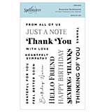 Spellbinders Clear Acrylic Stamps - Essential Sentiments