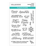 Spellbinders Clear Acrylic Stamps - Celebrate You Sentiments For You