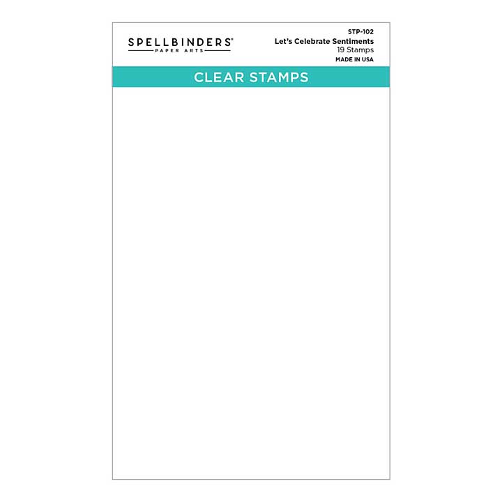 Spellbinders Clear Acrylic Stamps - Celebrate You Lets Celebrate Sentiments