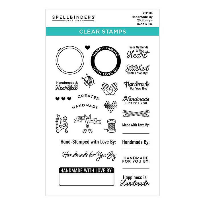 Spellbinders Clear Acrylic Stamps - Celebrate You Handmade By