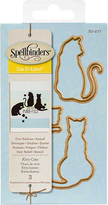 Spellbinders Shapeabilities Die D-Lites - Kitty Cats 1.15 To 1.85