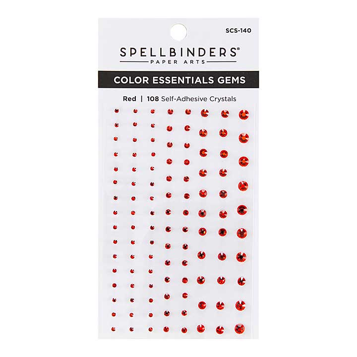 SO: Spellbinders Color Essentials Gems 108Pkg - Red Mix