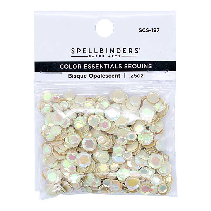 Spellbinders - Faceted Sequins - Bisque Opalescent (Birthday Celebrations)