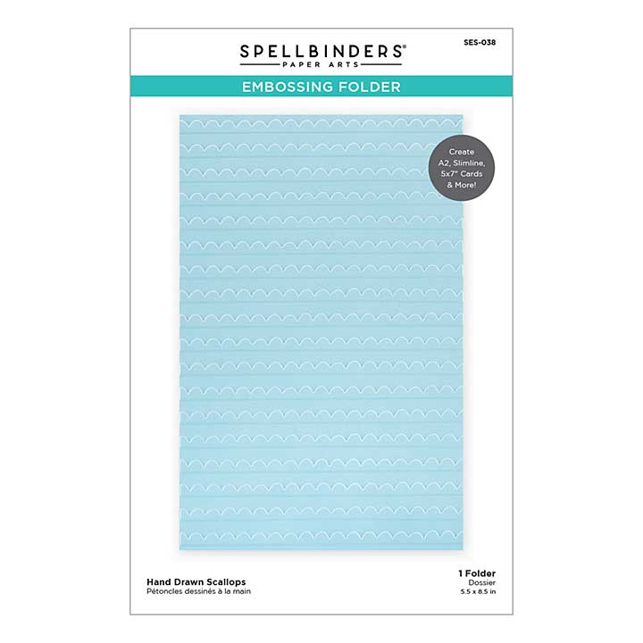 SO: Spellbinders - Hand Drawn Scallops Embossing Folder (Birthday Celebrations)