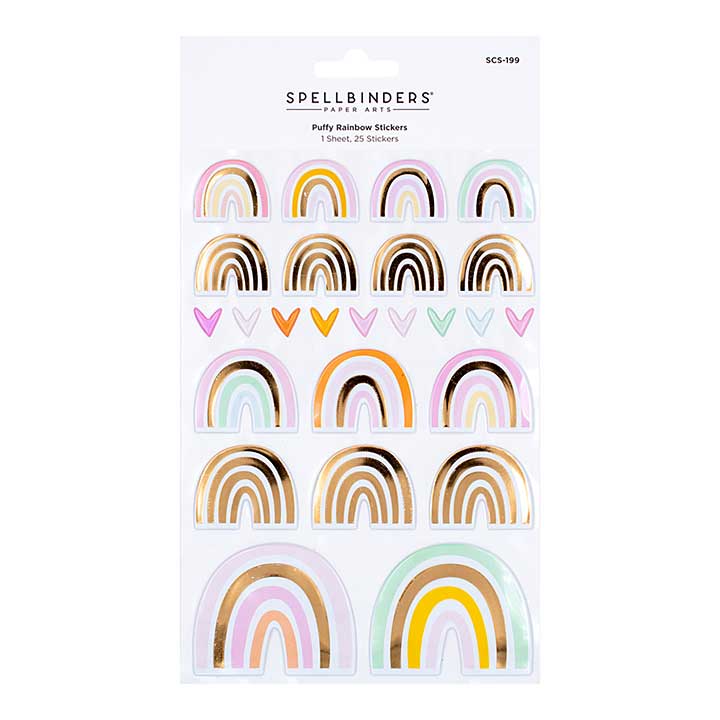 SO: Spellbinders - Puffy Rainbow Stickers from the Birthday Celebrations Collection