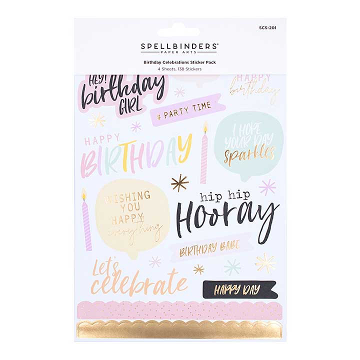 SO: Spellbinders - Birthday Celebrations Sticker Pack from the Birthday Celebrations Collection