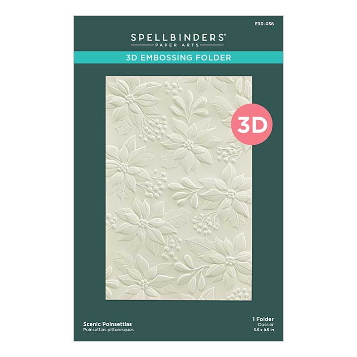 SO: Spellbinders - Scenic Poinsettias 3D Embossing Folder
